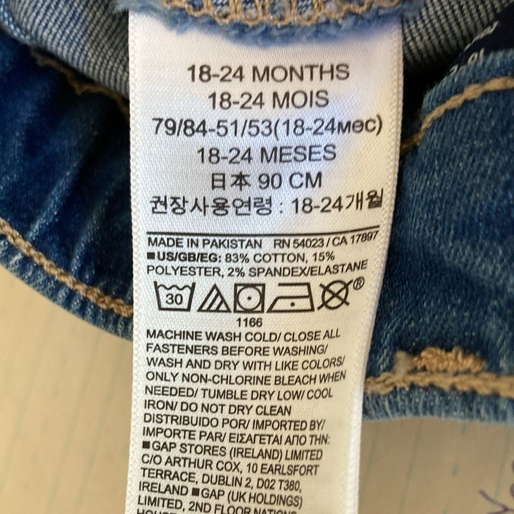 New With Tags Toddler Bundle of Jeans Seven for All Mankind 18 M Gap 18M New - Picture 14 of 14